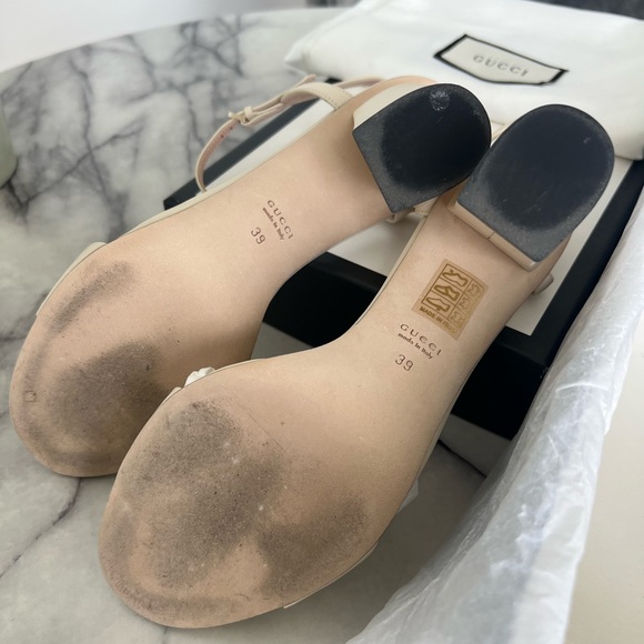 *SOLD* Gucci Calfskin Mid-Heel Sandals - Picture 5 of 5
